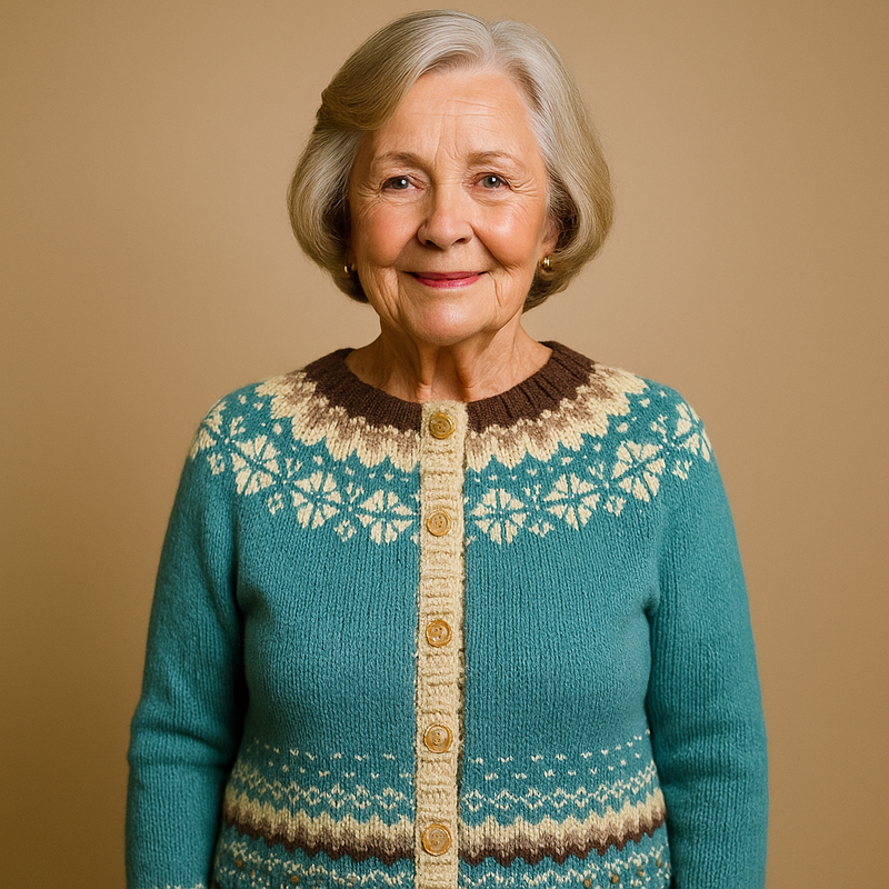 Minttu™ - Klassinen Islannin Villa Neulecardigan