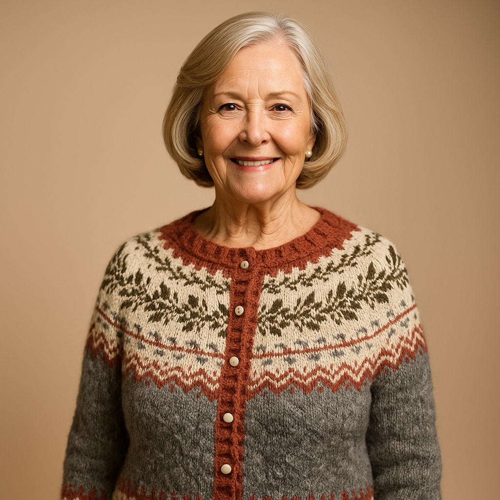 Tytti™ - Klassinen Islannin Villa Neuletakki