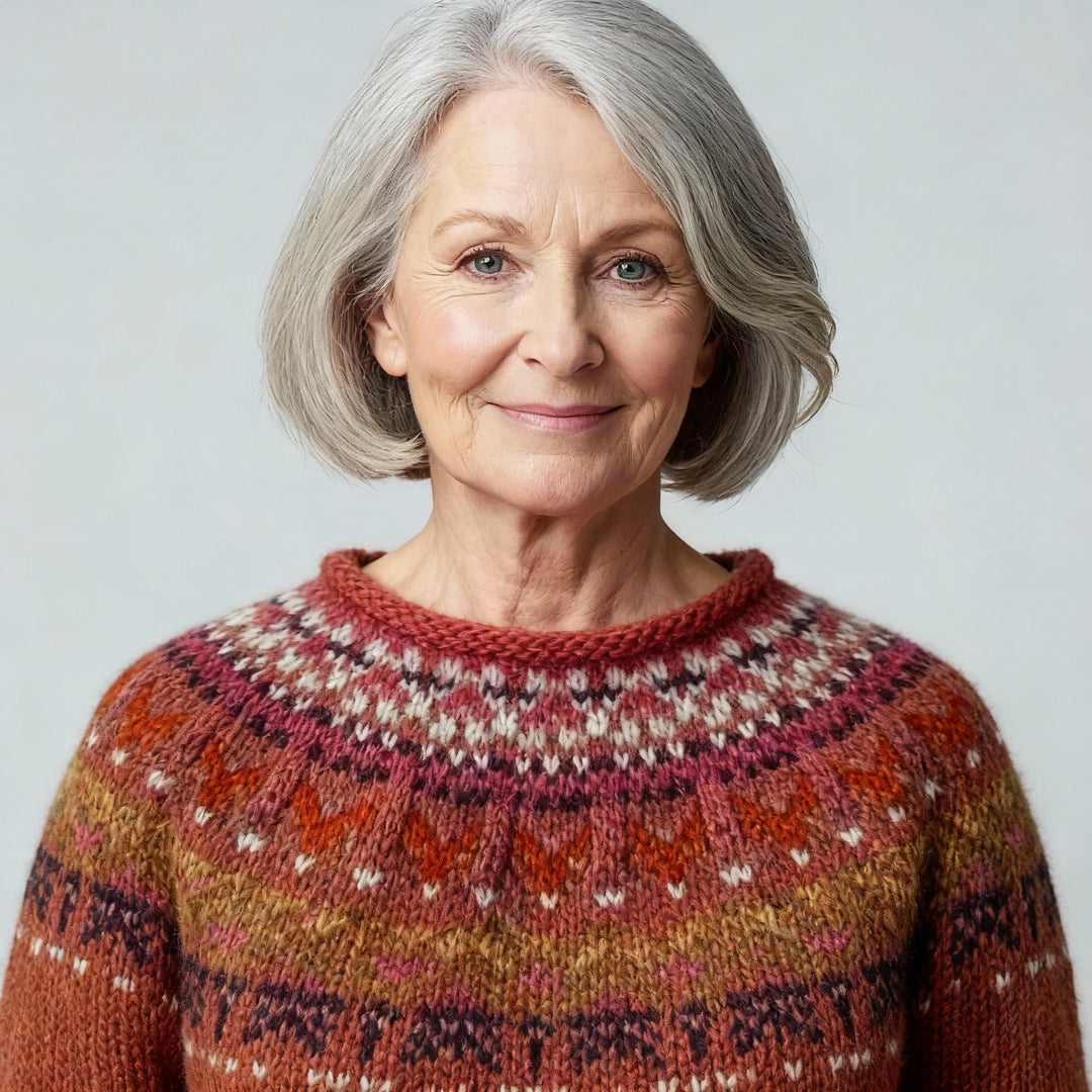 Emilia™ - Vintage pyöreä kaula-aukkosweater