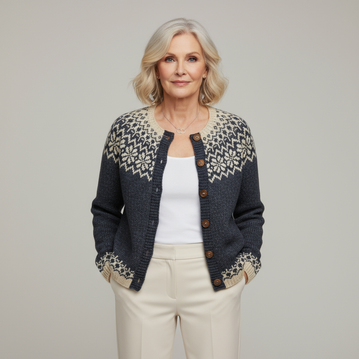 Elviira™ - Klassinen Vintage Villa Neulecardigan