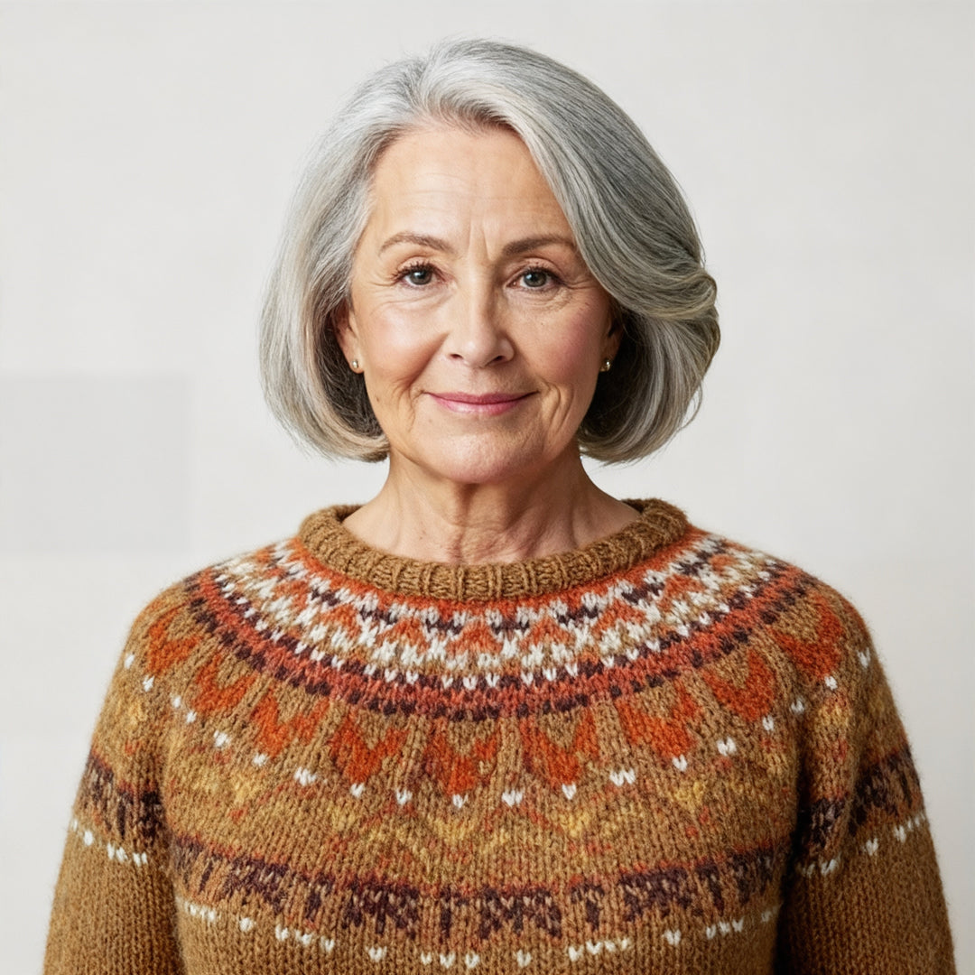 Hanna™ - Vintage Pyöreä Kaulusneule